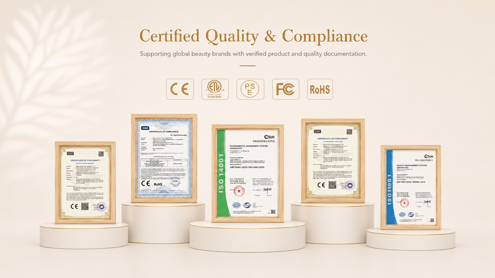 Certificate and compliance document review for selected hair styling tool models
