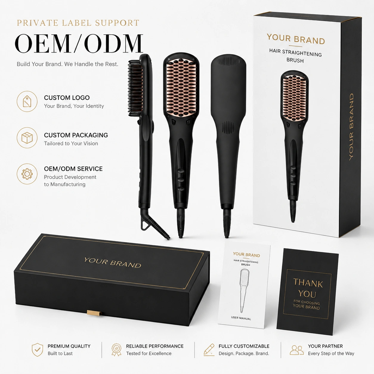 S103 Ionic Hair Straightener Brush detail image