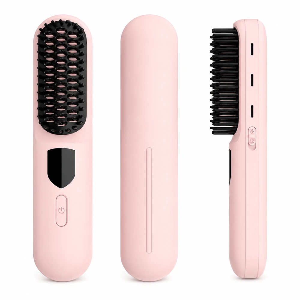 S151D Infrared Ionic Hair Straightener Brush for private label beauty brand projects